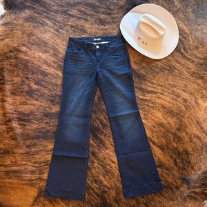 NWOT Wrangler Dark Blue Low Rise Flare Jeans